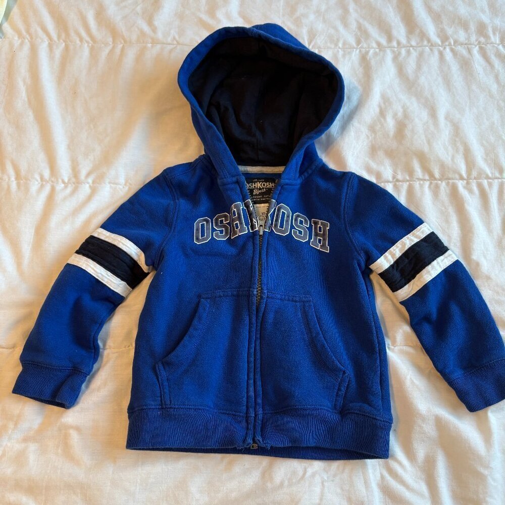 Oshkosh Zip up Sweater Blue Hoodie Size 3T
